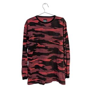 NANA JUDY Long Sleeve Shirt T-Shirt Camouflage Streetwear Contemporary Pink L